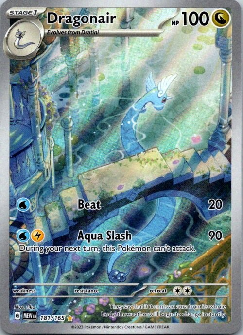 Dragonair 181/165 Scarlet & Violet 151 Holo Pokémon Card NM front