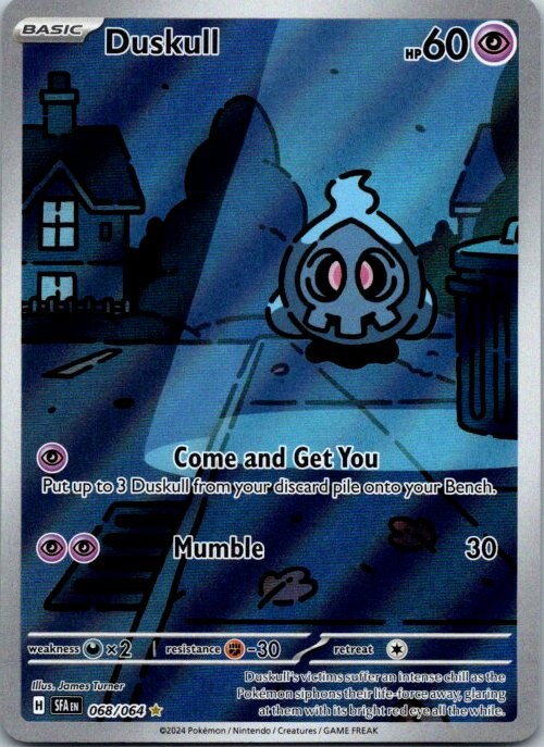 Duskull 068/064 Shrouded Fable Holo Pokémon Card NM front