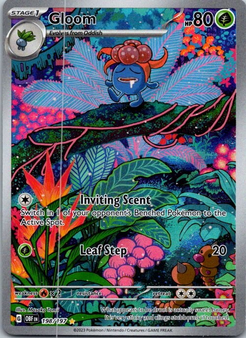 Gloom 198/197 Obsidian Flames Holo Pokémon Card NM front