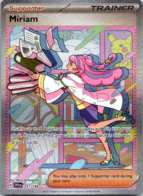 Miriam 251/198 Scarlet & Violet Holo Pokémon Card NM front