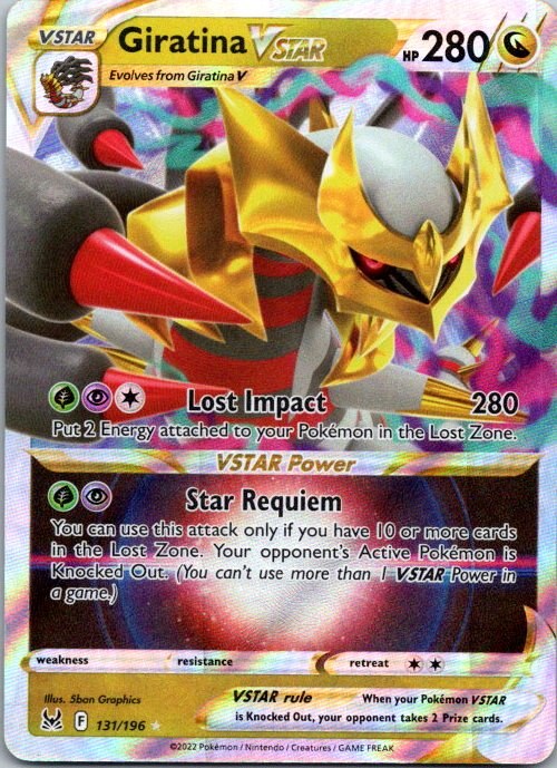 Giratina VSTAR 131/196 Lost Origin Holo Pokémon Card NM front