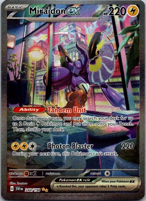 Miraidon ex 244/198 Scarlet & Violet Holo Pokémon Card NM front