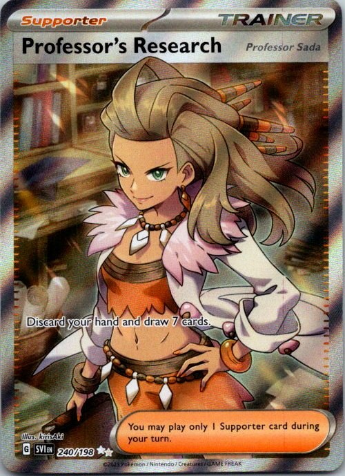 Professor's Research 240/198 Scarlet & Violet Holo Pokémon Card NM front