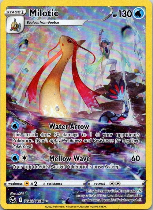 Milotic TG02/TG30 Silver Tempest Holo Pokémon Card NM front