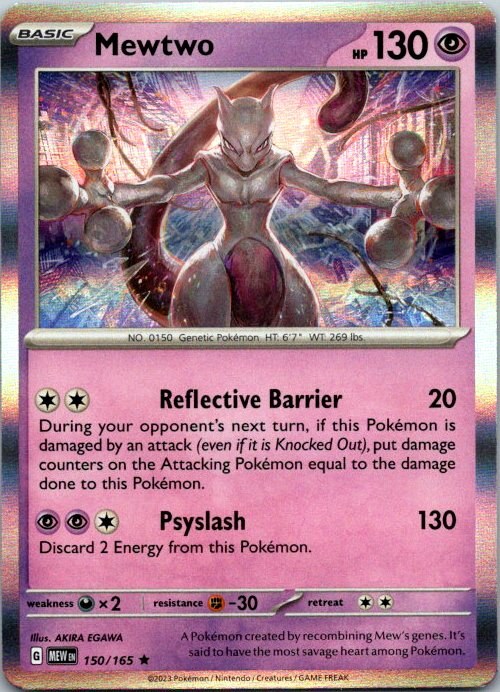 Mewtwo 150/165 Scarlet & Violet 151 Holo Pokémon Card NM front
