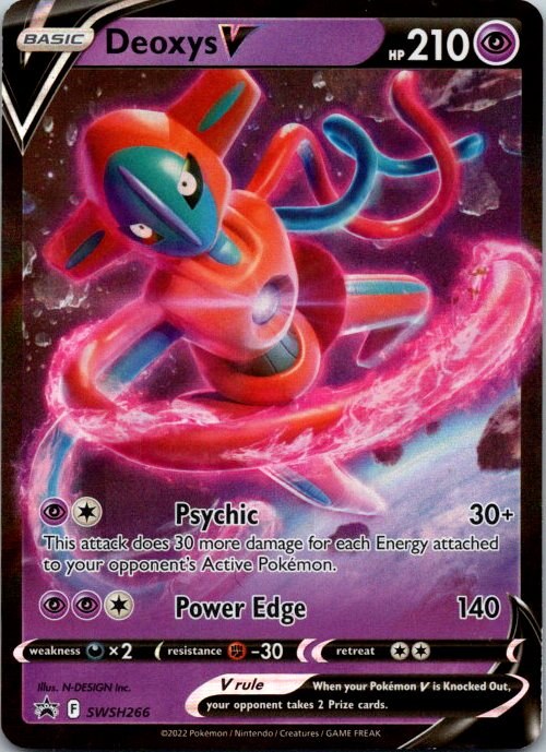 Deoxys V SWSH266 SWSH Black Star Promo Holo Pokémon Card NM front