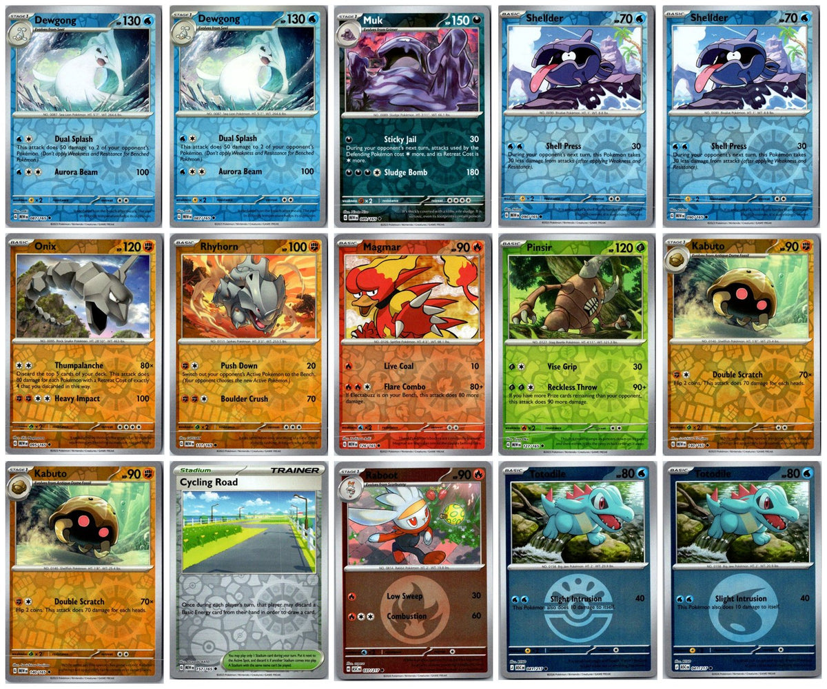 Pokémon Reverse Holo Card Lot #1 – 15 Cards NM