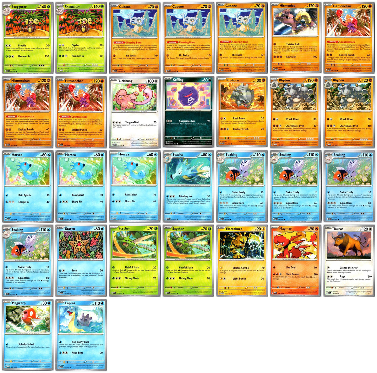 Scarlet & Violet 151 Pokémon Card Lot – Commons & Uncommons #2 – 30 Cards NM