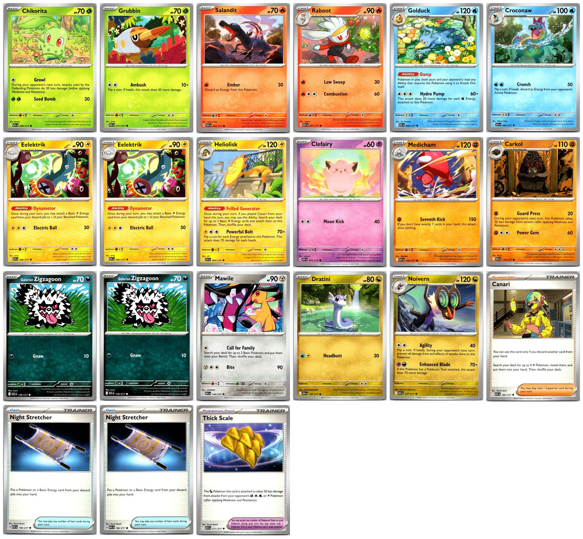 Ascended Heroes Pokémon Card Lot – Commons & Uncommons – 21 Cards NM