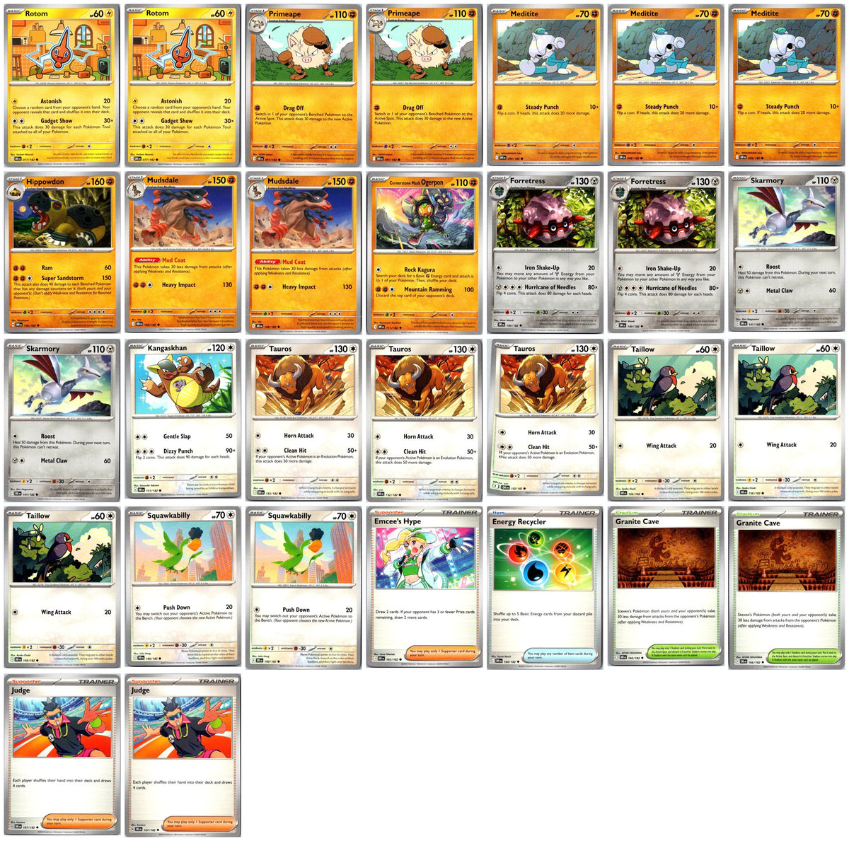 Destined Rivals Pokémon Card Lot – Commons & Uncommons #2 – 30 Cards NM