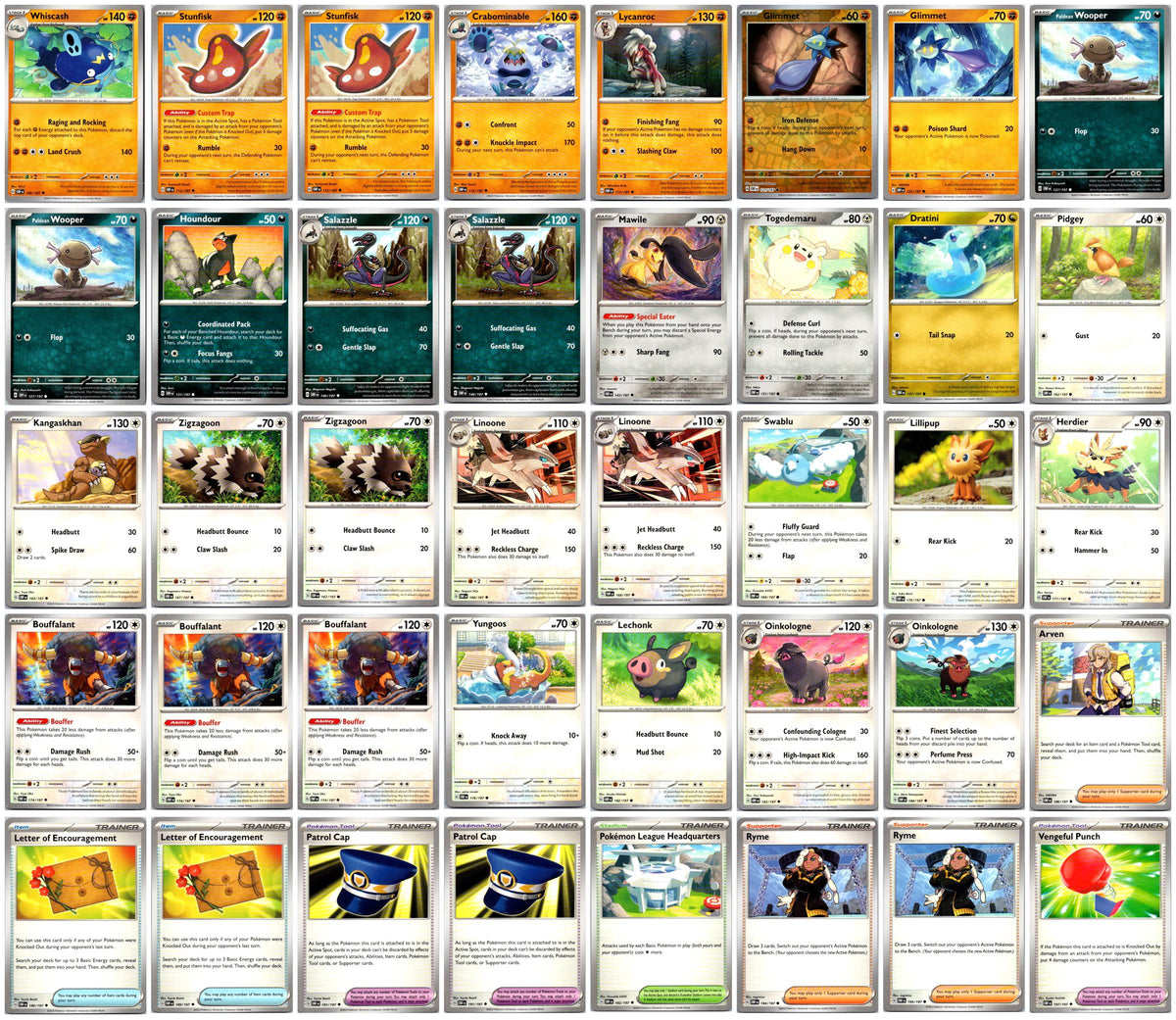 Obsidian Flames Pokémon Card Lot – Commons & Uncommons #2 – 40 Cards NM