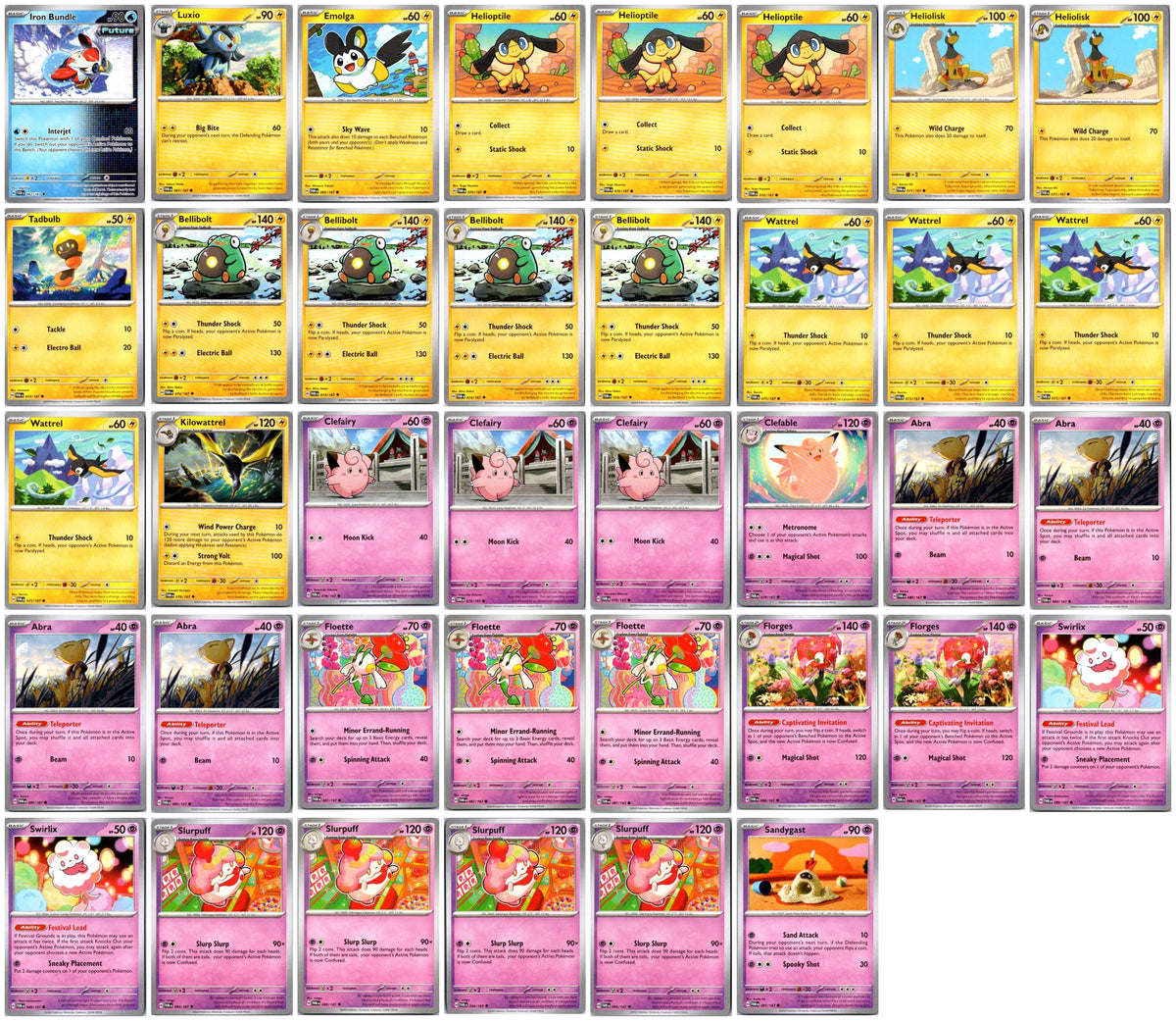 Twilight Masquerade Pokémon Card Lot – Commons & Uncommons #3 – 38 Cards NM
