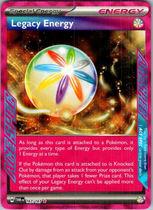 Legacy Energy 167/167 Twilight Masquerade Holo Pokémon Card NM front