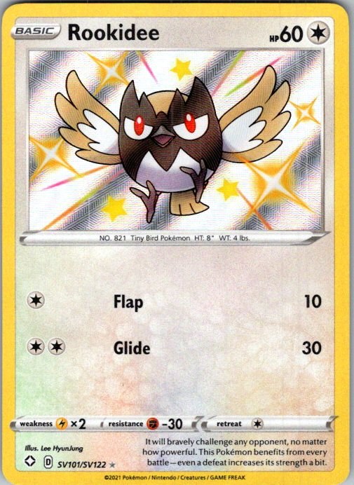 Rookidee SV101/SV122 Shining Fates Holo Pokémon Card NM front