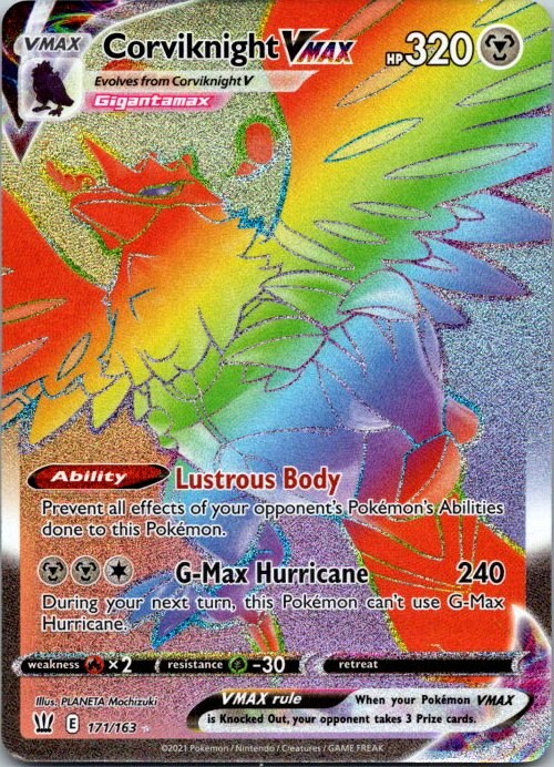 Corviknight VMAX 171/163 Battle Styles Holo Pokémon Card NM front