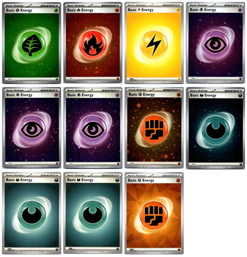 Basic Energy Card Lot (incl. Cosmos Holo Energies) – 11 Cards NM