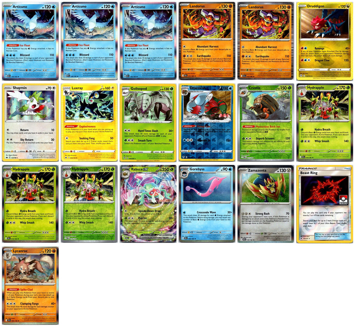 Pokémon Holo & Rare Card Lot #2 – 19 Cards NM