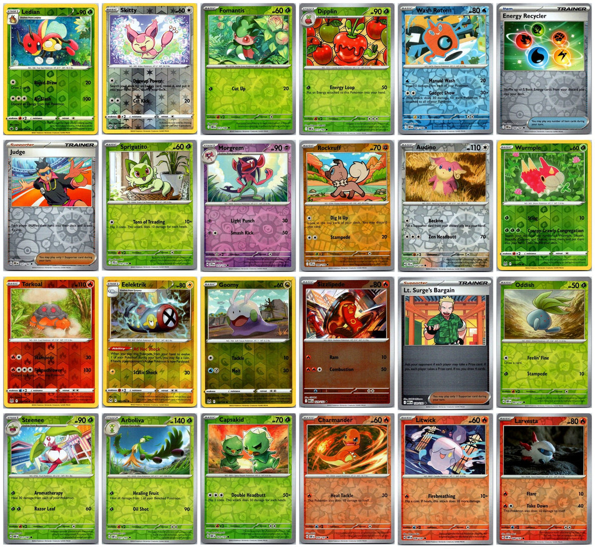 Pokémon Reverse Holo Card Lot #3 – 24 Cards NM
