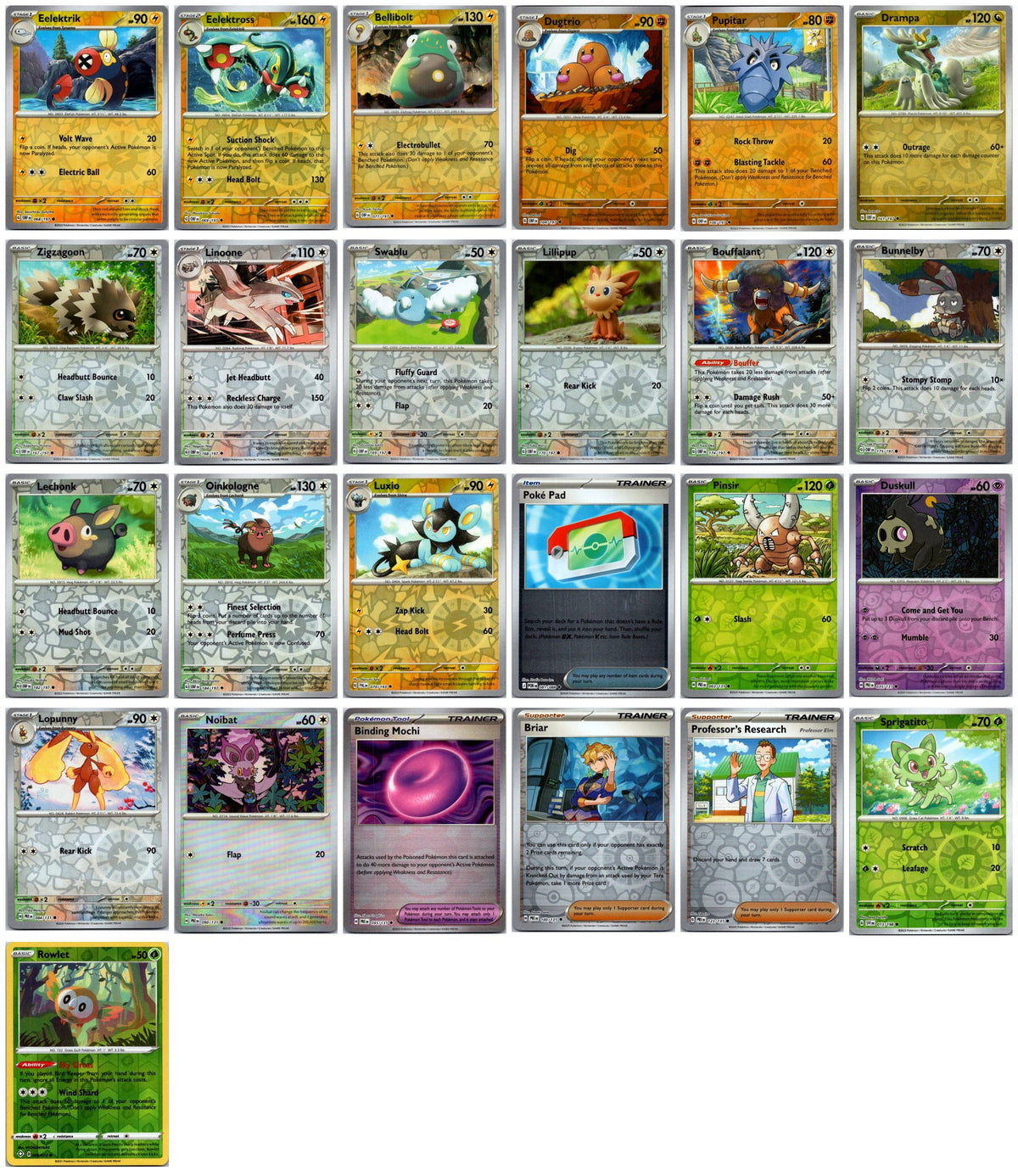 Pokémon Reverse Holo Card Lot #4 – 25 Cards NM