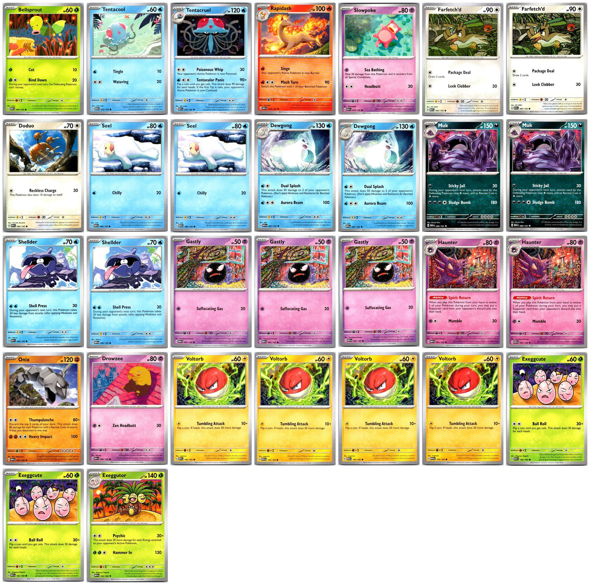 Scarlet & Violet 151 Pokémon Card Lot – Commons & Uncommons #1 – 30 Cards NM