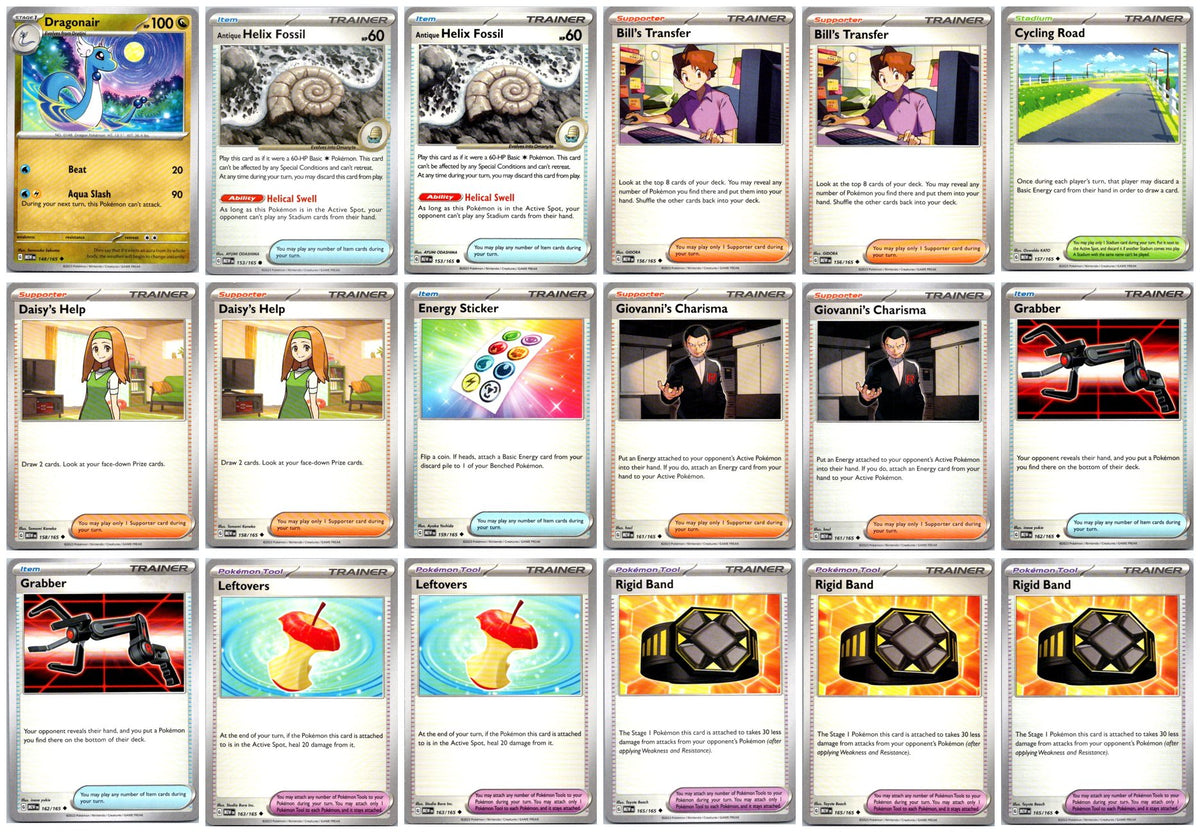 Scarlet & Violet 151 Pokémon Card Lot – Commons & Uncommons #3 – 18 Cards NM
