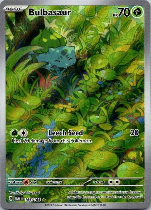 Bulbasaur 166/165 Scarlet & Violet 151 Holo Pokémon Card NM front