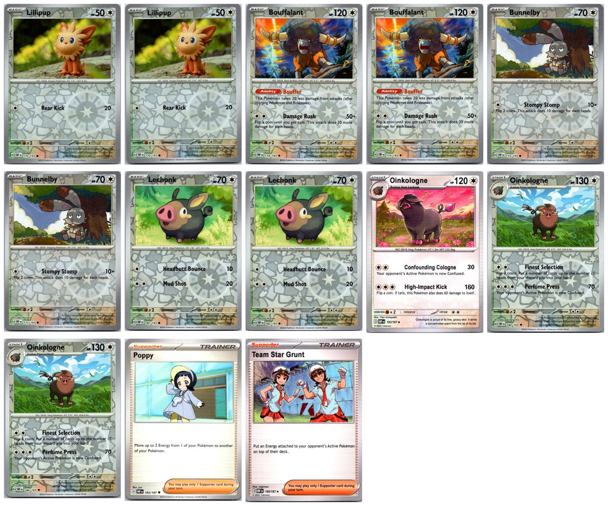 Obsidian Flames Pokémon Card Lot – 13 Cards (Commons, Uncommons & Reverse Holos) #3 NM