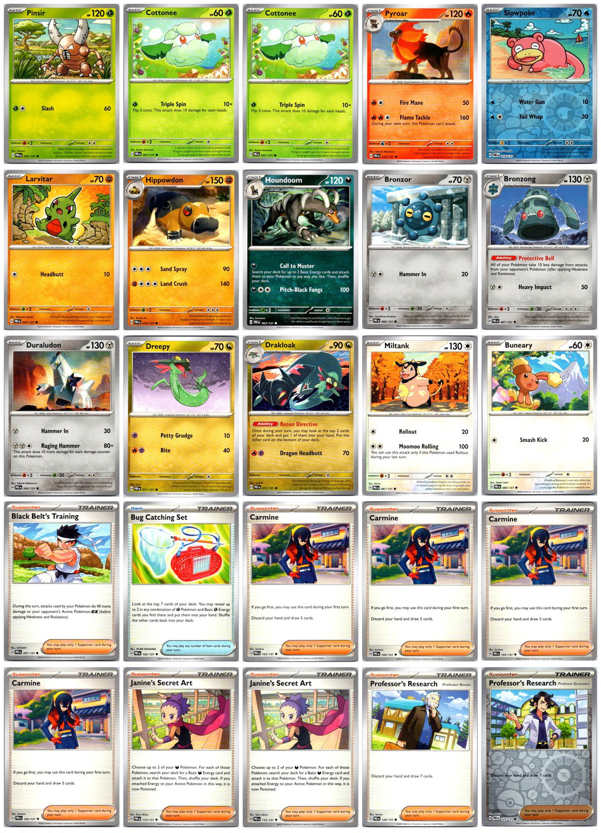 Prismatic Evolutions Pokémon Card Lot – 25 Cards (Commons, Uncommons & Reverse Holos) NM