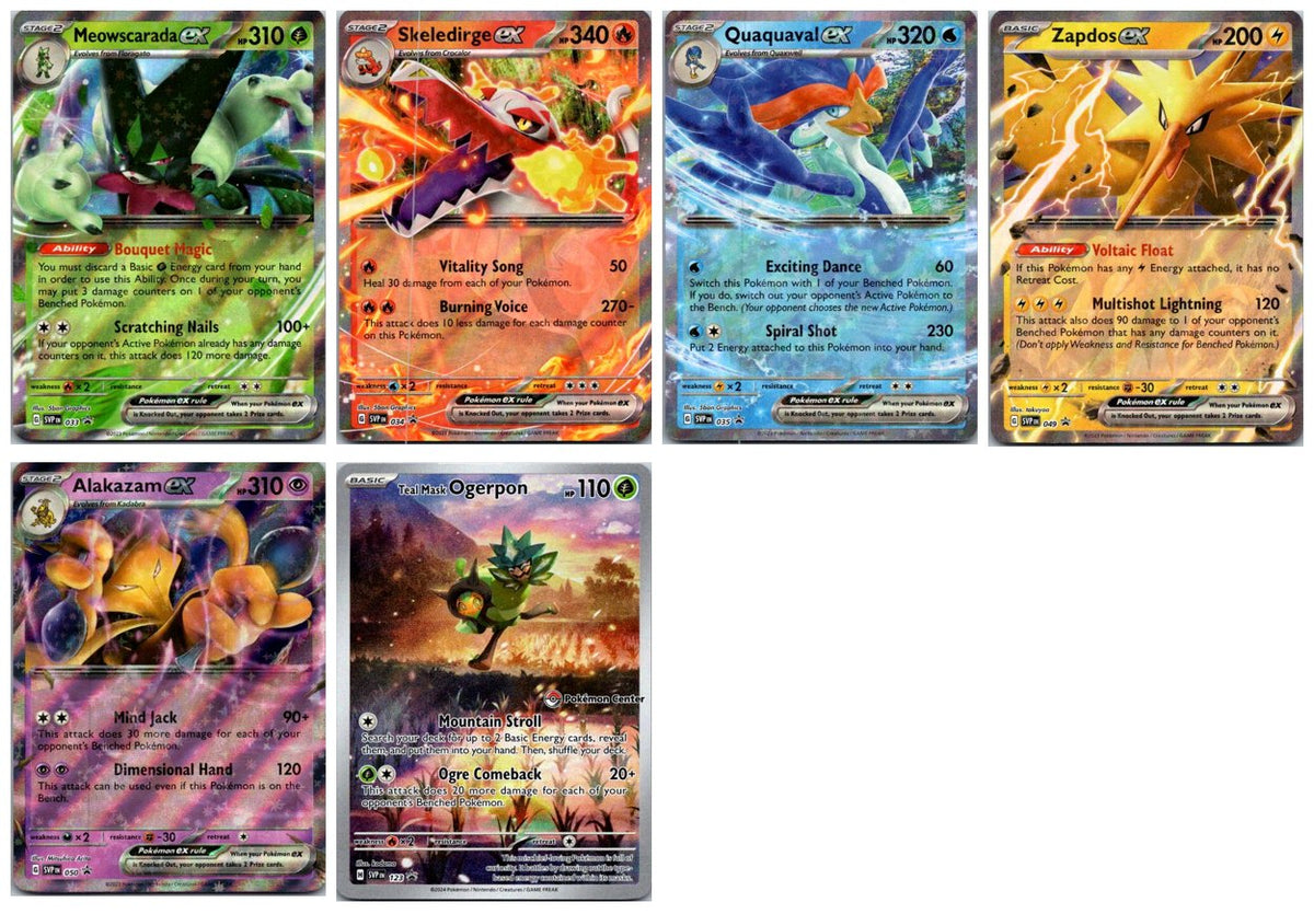SV Black Star Promo Pokémon Card Lot – 6 Cards (Holo Rares, ex & Promos) NM