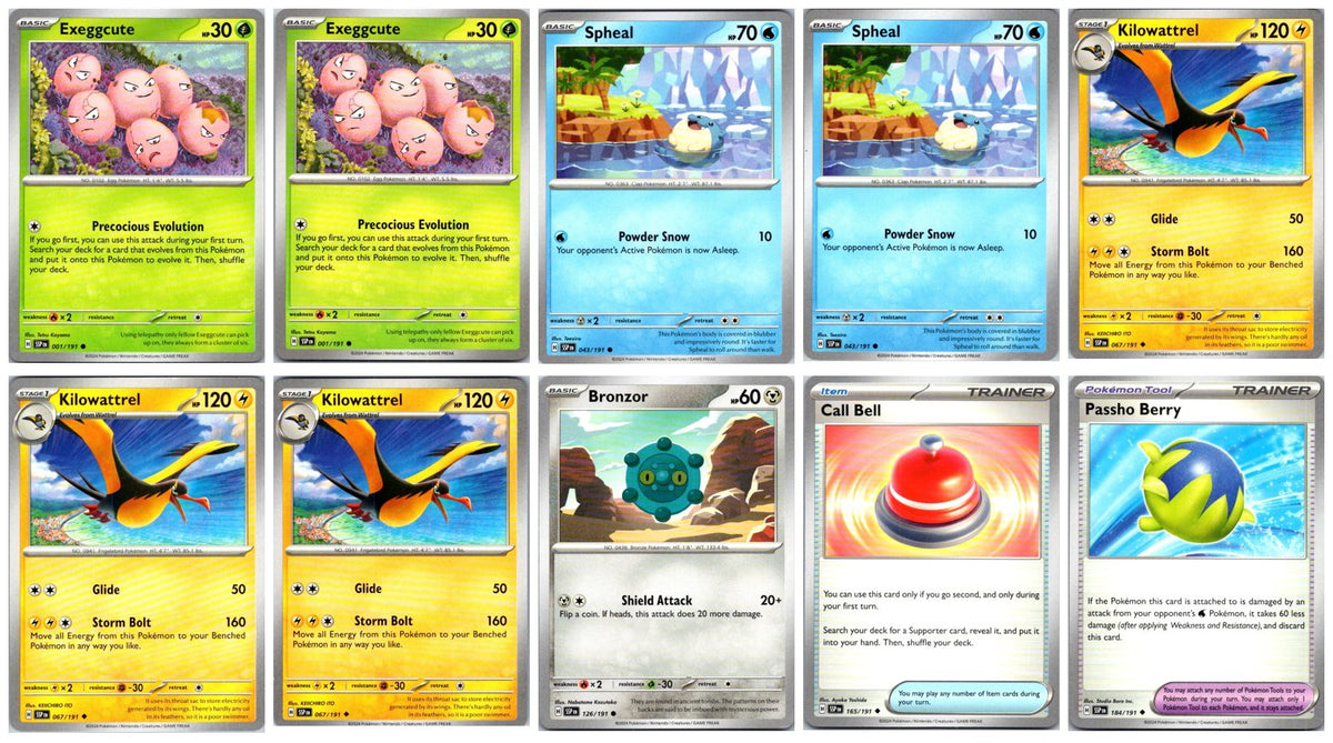 Surging Sparks Pokémon Card Lot – 10 Cards (Commons, Uncommons & Reverse Holos) NM