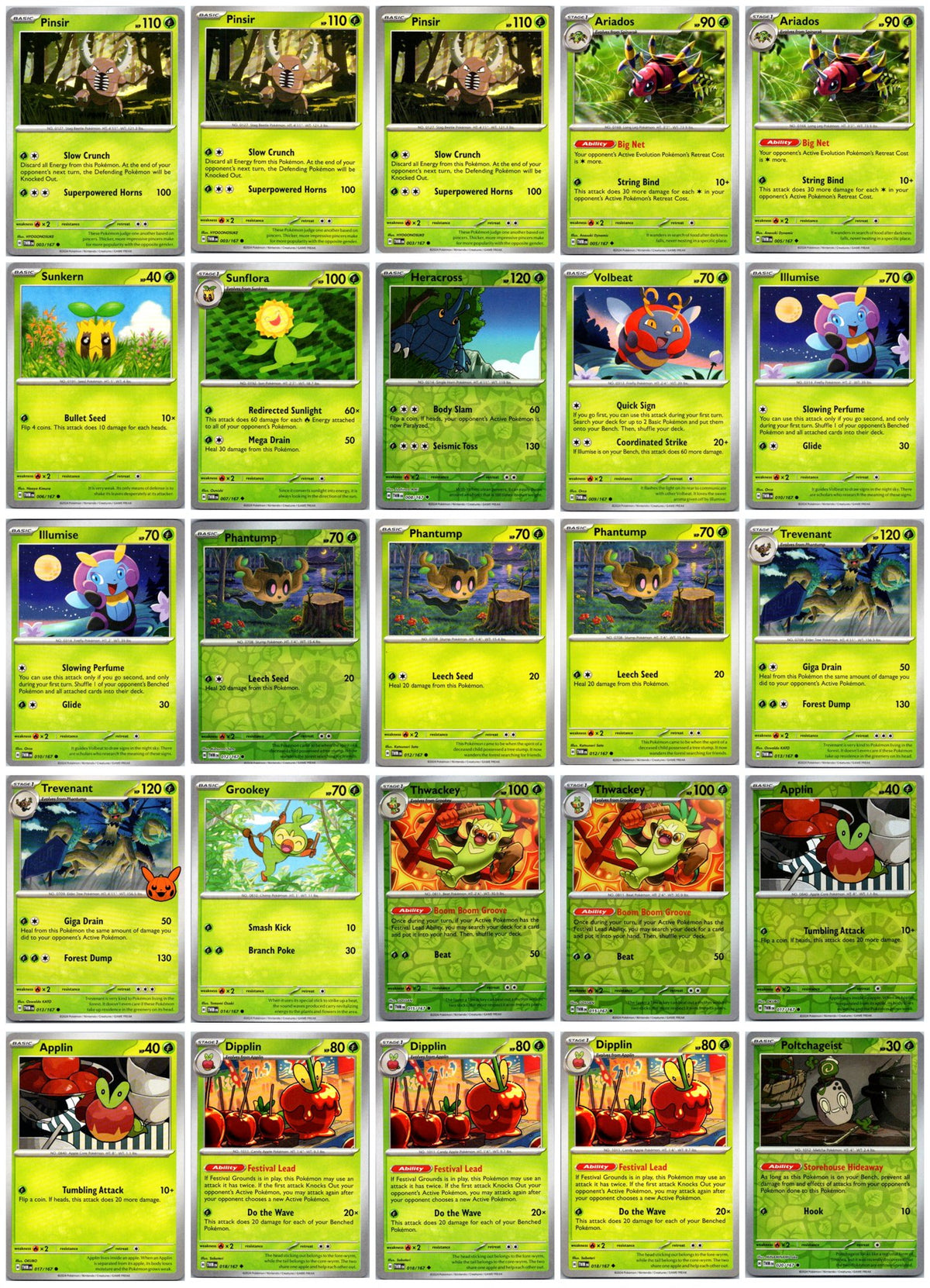 Twilight Masquerade Pokémon Card Lot – 25 Cards (Commons, Uncommons & Reverse Holos) #1 NM