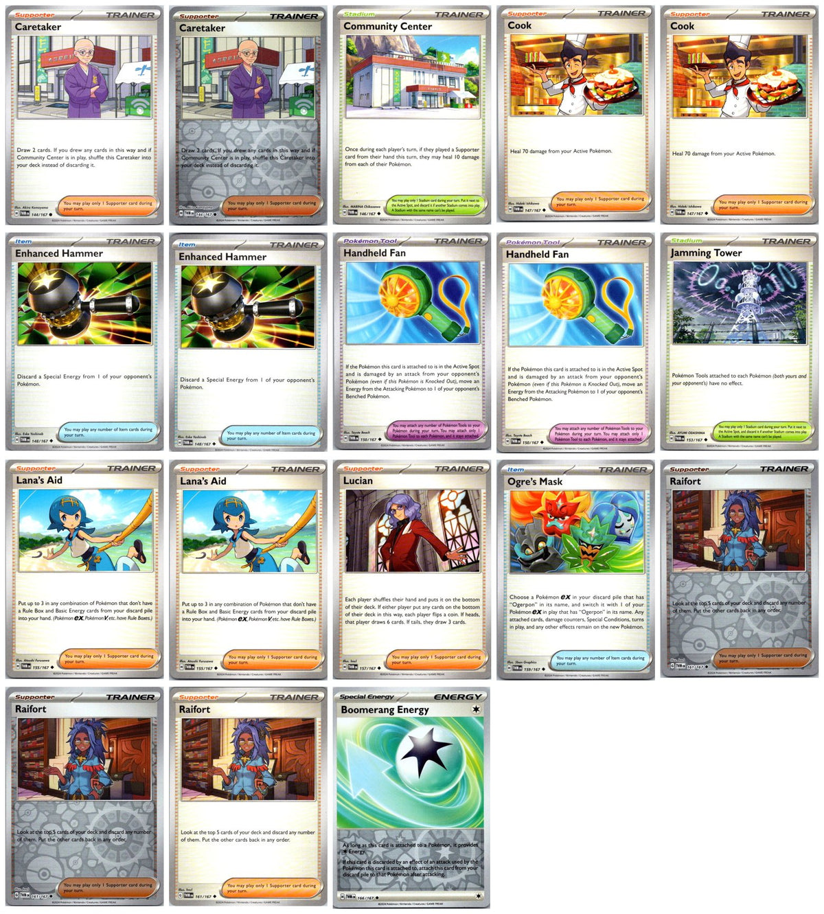 Twilight Masquerade Pokémon Card Lot – 18 Cards (Commons, Uncommons & Reverse Holos) #8 NM